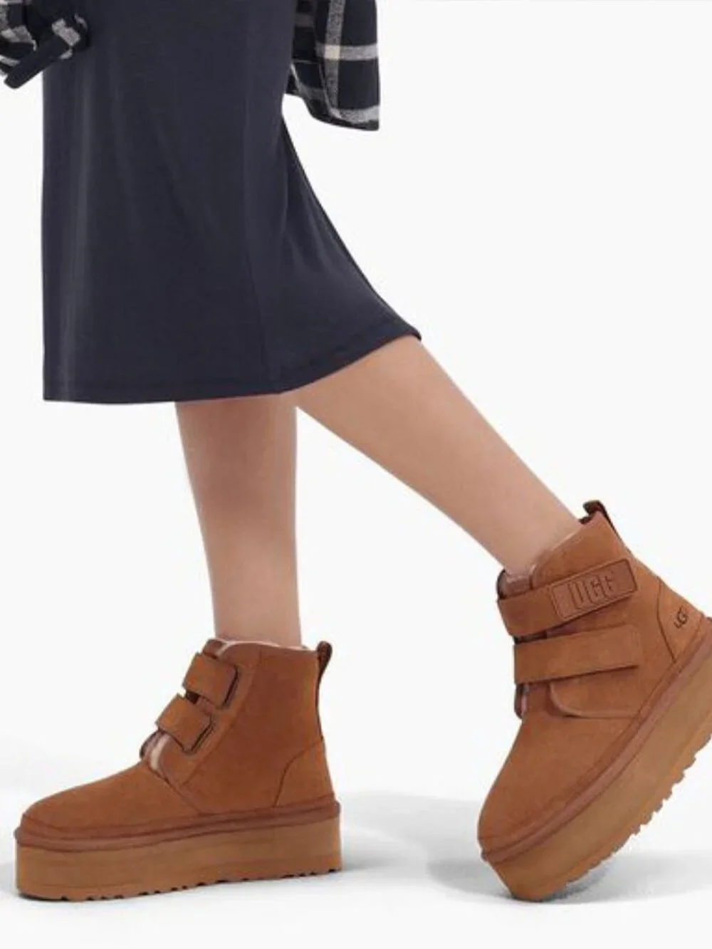 UGG Neumel Suede Platform Ankle Boots Size 6